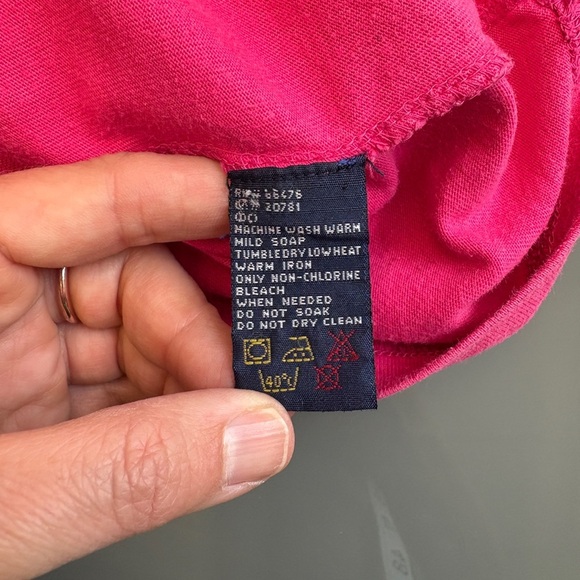 Tommy Hilfiger Hot Pink Short Sleeve Crew Neck Polo T-Shirt women's size Large - Picture 6 of 8